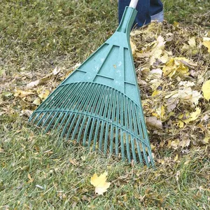 Garden Plastic Rake Lawn Rake Grass Rake Lightweight Wide Fan Head For Leaf Collection Lawn Garden Yard Cleaning Bulk Supply thumbnail-3