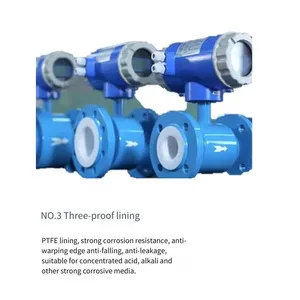 Intelligent Electromagnetic Flowmeter Sewage Sensor, Anti-corrosion Pipeline Integrated High-precision for Cement Slurry and Wastewater Liquids thumbnail-2