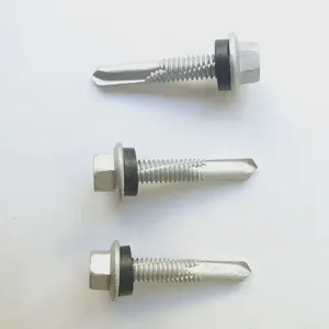 Fast Drilling Self Drilling Screws for Metal Roofing With EPDM Washer Stainless Steel 410 thumbnail-1