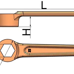 Non-Sparking Convex Hexagonal Wrench,Explosion Proof Hex Wrench,Industrial Maintenance Tools thumbnail-5