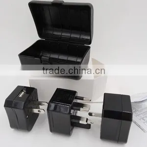 Universal Travel Adapter With USB Charger 1000mA CE LVD ROHS Compliant Guangzhou Factory thumbnail-2