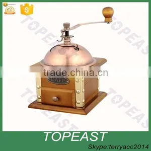 Manual Coffee Hand Grinder Home Coffee Bean Grinder Mill w/ Brush Classic Wood thumbnail-1