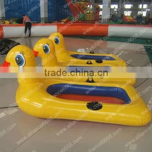 Hot Sale Water Boat for Kids Inflatable Cartoon Yellow Duck thumbnail-1