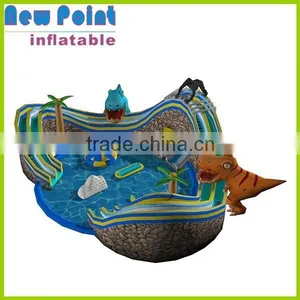 New Point 0.6 mm -0.9 mm PVC Dinosaur Inflatable Water Park thumbnail-1