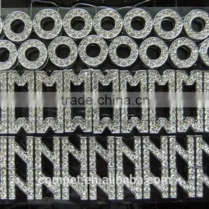 10MM Zinc Alloy Letters, the 26 English Letters, DIY Black Diamond Letters, DIY Rhinestones Letter thumbnail-5