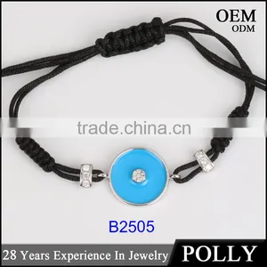Lovely Cute 925 Sterling Silver Fabric Bracelet Shell Women Bracelet thumbnail-3