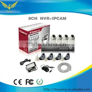 8CH 1.0MP NVR Kit ip Cctv Camera System Ipc H.264 Nvr Kits for ip Camera With P2P thumbnail-1