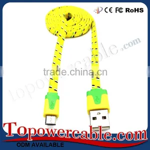 Nylon Flat Usb 2.0 Multi Charger Data Cable Extension Cable For Samsung For Apple thumbnail-4