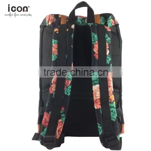 Large Capacity 600D Flower Pattern Backpack thumbnail-4