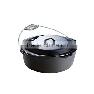 Pre-seasoned Cast Iron Camping Cookware Ovens/ Fire Pots thumbnail-1