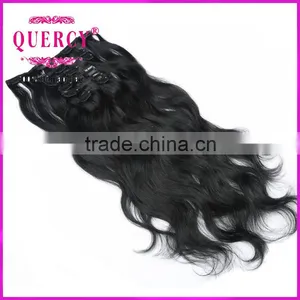 Unprocessed Virgin Remy Brazilian Human Hair Double Drawn Thick Ends Clip In Hair thumbnail-5