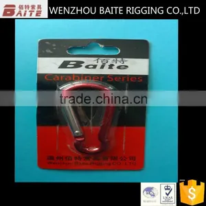 Red Aluminum D Shaped Carabiner Snap Hook Rigging Hardware thumbnail-3