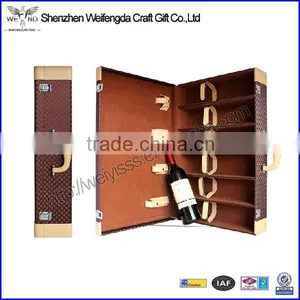 Exquisite Design 6 Bottles Leather Wine Box,wine Set thumbnail-1