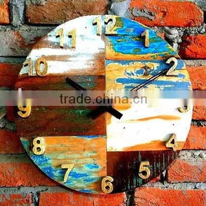 MHOME Cheap Vintage MDF Desktop Clock thumbnail-1