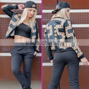 3D Emoji Printing Hot Fashion Girl Emoji Bomber-jacket Little Moq to Custom thumbnail-6