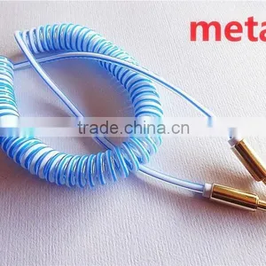 Highquality Audio /DC3.5MM Transparent Spring Cable With Metal Connector thumbnail-3
