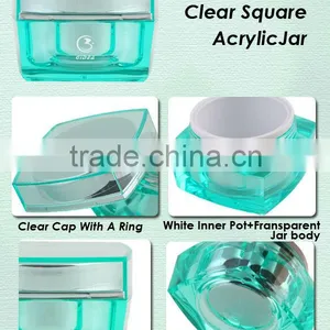 15ml 30ml 50ml 100ml Square Cosmetic Cream Acrylic Jar thumbnail-3