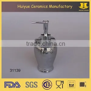 Ceramic Bathroom Accessories Set, Lotion Soap Dispense, Toilet Brush Holder thumbnail-2