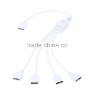 1pc RGB Controller Splitter for SMD5050 3528 RGB LED Strip,HUB 1 to 3,1 Male to 3 Female 4 Pin Rgb Led Connector thumbnail-1