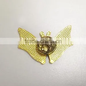 Custom Perfect Gift Brass(zinc Alloy) Metal Butterfly Lapel Pin Badge thumbnail-3