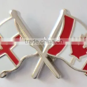 OEM Logo Promotional Fashionable Custom Flag Metal Name Epoxy Pin Badge / Button Badge Holder thumbnail-4