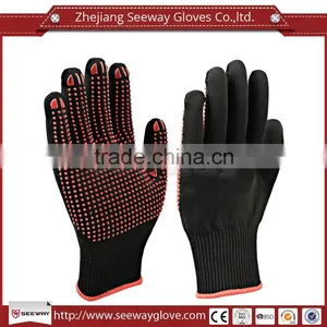 Seeway 13 Gauge Black Nylon Glove With Pvc Dots thumbnail-1