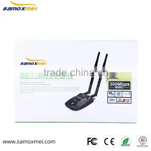 300Mbps Wireless-N 802.11N Highpower Wifi USB Adapter With Double Antennas thumbnail-1