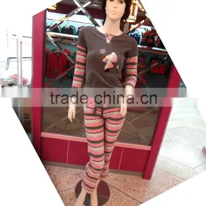 Cute Girl Draw String Pants Color Blocking Pajamas Women thumbnail-2
