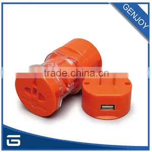 Colorful Promotional Gift Item Popular in Korean, GENJOY All in One USB Travel Adapter thumbnail-1