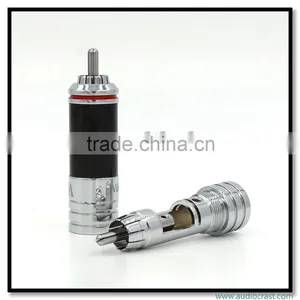 Hi End Rhodium-Plated RCA Carbon Fiber Plug Connector RCA Terminals Audio Player thumbnail-3