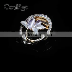 Fashion Jewelry Charming Jasmine Flower MC STONE Women Brooches Pin Gift Corsage Dresses Hijab Scarf Apparel Accessories thumbnail-4
