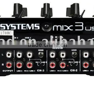 Professional Audio DJ Mixer MIX3 USB thumbnail-1