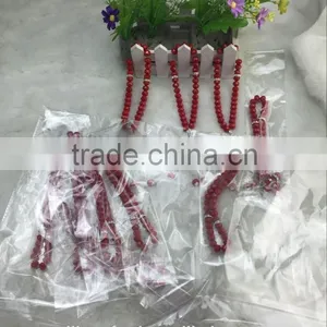 33 Pieces Beads 10mm Islamic Ruby Red Togther Prayer Beads Excellent Crystal Material thumbnail-2