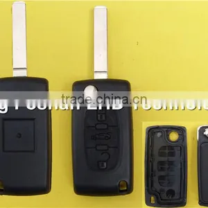 3 Button Flip Key Remote Case Fob Shell for Citroen C4 C5 C6 C8 Picasso Key Blank thumbnail-1