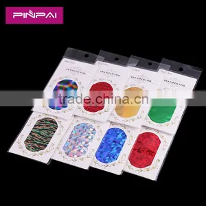 Newest 8 Clolors Nail Art Transfer for Aluminium Nail Foil Sticker Tips thumbnail-1