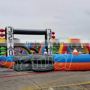 2016 Outdoor Inflatable Giant Speedyway Go Kart Race Track for Sale thumbnail-3