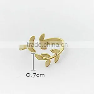 Hot Sales Leaves Shape Adjustable Knuckle Midi Infinity Ring Ring thumbnail-5