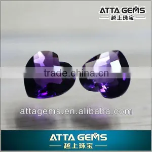 High Quality Heart Cut Synthetic Amethyst thumbnail-1