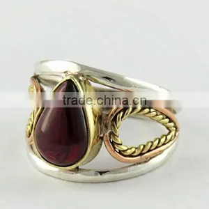 Deep Red Colour !! Red Garnet 925 Sterling Silver Ring, Silver Jewelry, Gemstone Silver Jewelry thumbnail-2