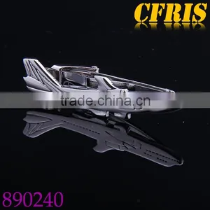 Custom Airplane Tie Bar,Steel Plated Airplane Tie Clip thumbnail-1