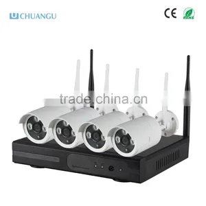 Hot Selling H.264 4chs 720P 960P Wireless Outdoor IP Camera Kits thumbnail-2