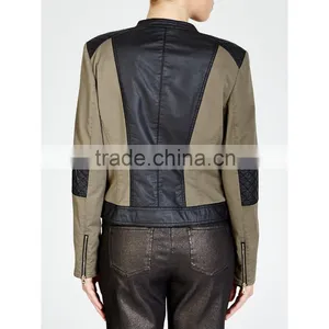 Lady's Fashion Style Faux Leather Fringe Jacket, Black thumbnail-4
