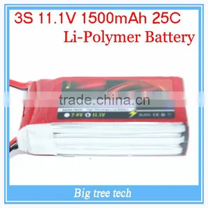 Lipo Battery Classical Series 3S 11.1V 1500mAh 25C Li-Polymer Battery for RC Airplanes thumbnail-1
