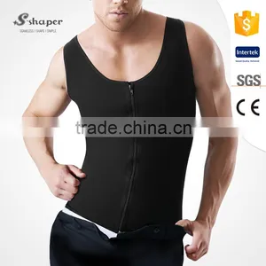 S-SHAPER Private Logo Men's Latex Zipper Corset Shaper Vest thumbnail-1