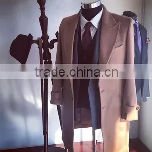 2016 New Fashion Custom Made Wool Long Overcoats for Men thumbnail-2
