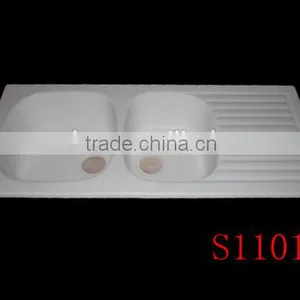 Modified Acrylic Material Kitchen Sink, Resin Stone Kitchen Sink,solid Surface Double Bowl Kitchen Sink thumbnail-1