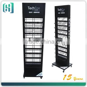 Metal Wholesale Floor Ceramic Tiles Glass Price Display Stand HSX-S0029 thumbnail-6