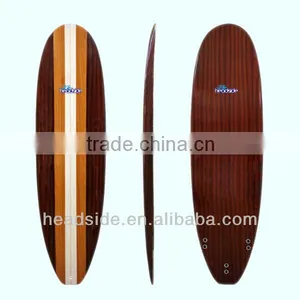 Classic Woodgrained Paper PU Core Wooden Surfboard thumbnail-1