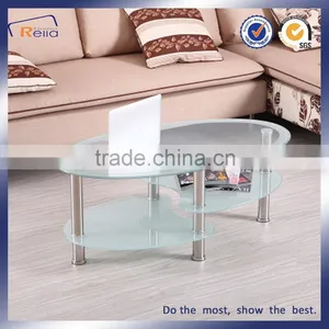 SIMPLE GLASS TEA TABLE Round Table thumbnail-2