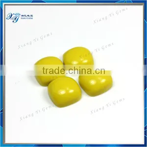 Xiang Yi Brand Synthetic Turquoise 8x8mm Yellow Turquoise for Jewelry Square Cut Synthetic Gemstone thumbnail-1